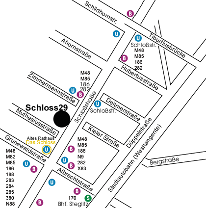 Der Weg zur HNO Praxis am Rathaus Steglitz Dr. Westpfahlo-Wiesener